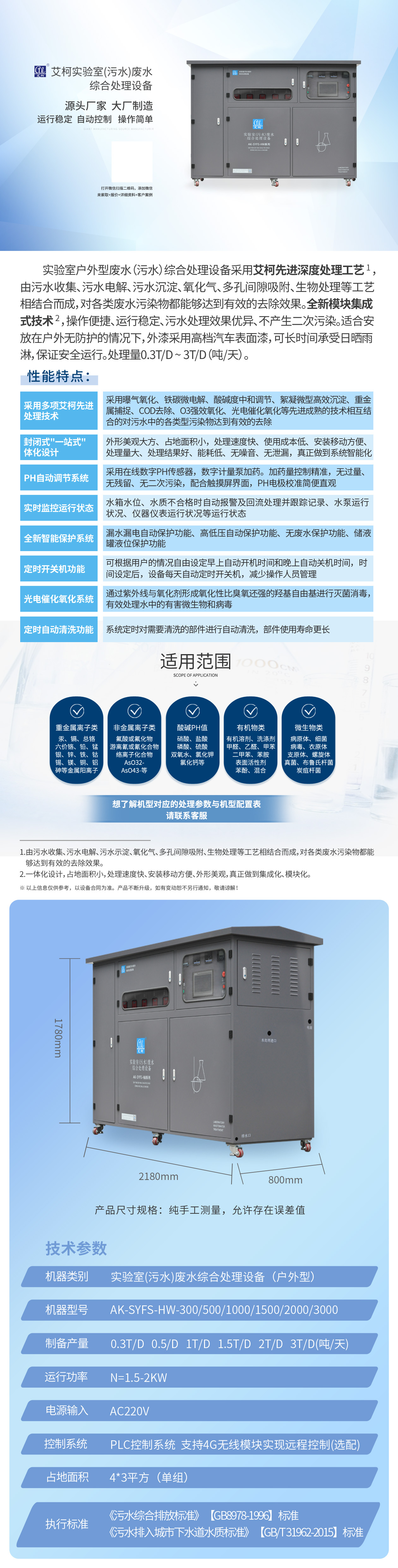 （戶外型）實驗室廢液、污水綜合處理設備插圖